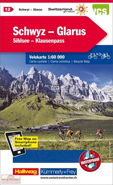 12 SCHWYZ - GLARUS | Kummerly+Frey cycling map