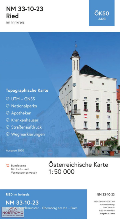 3323 RIED IM INNKREIS | carte topographique BEV