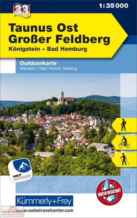 33 TAUNUS OST - GROSSER FELDBERG | Kummerly+Frey hiking map
