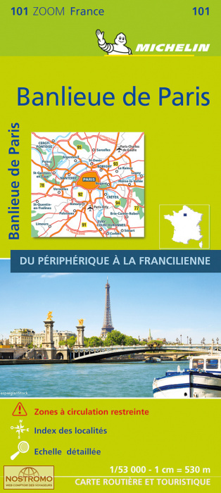 101 SUBURBS OF PARIS | Michelin road map