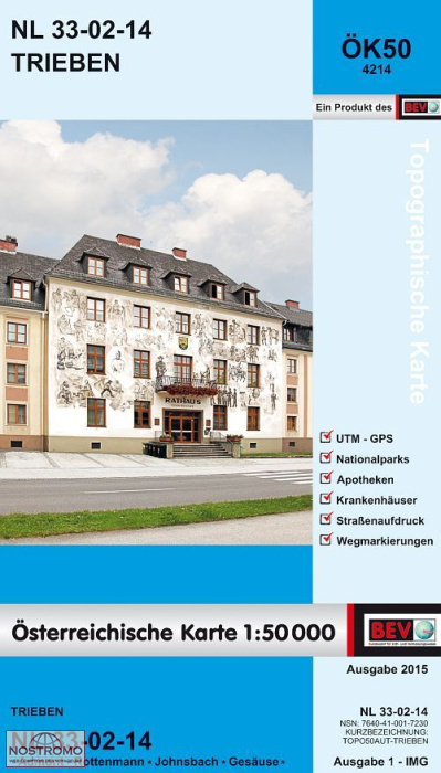 4214 TRIEBEN | carte topographique BEV