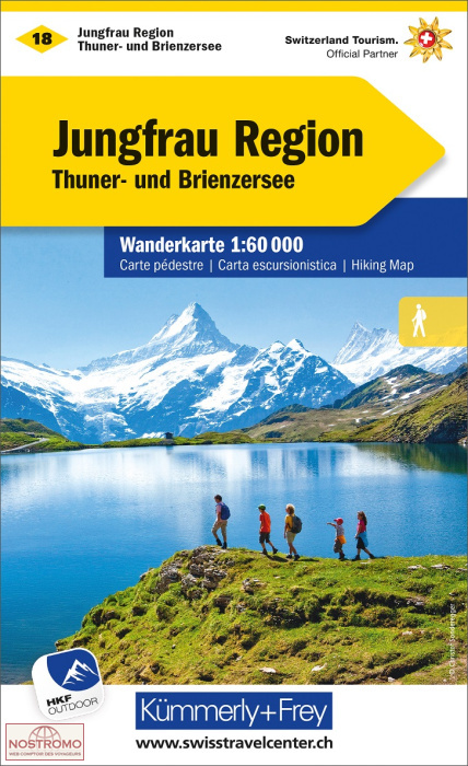 JUNGFRAU REGION - THUNER- UND BRIENZERSEE 18 | Kummerly+Frey hiking map