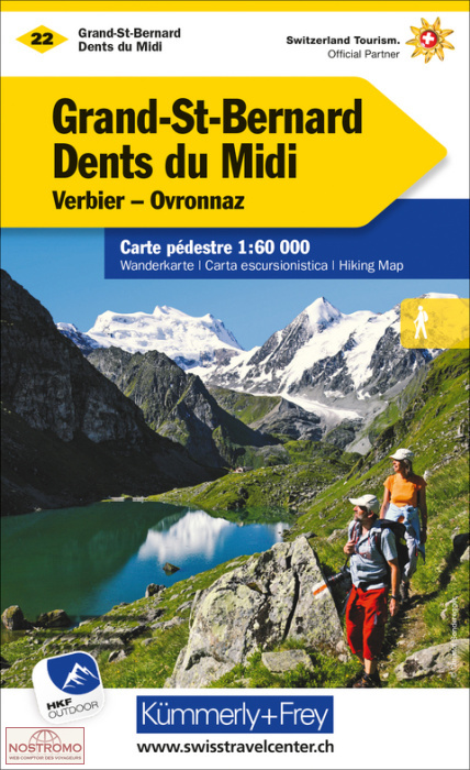 GRAND-ST-BERNARD - DENTS DU MIDI - VERBIER - OVRONNAZ 22 | Kummerly+Frey hiking map
