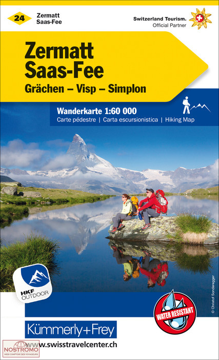 ZERMATT - SAAS-FE - GRÄCHEN - VISP - SIMPLON 24 | Kummerly+Frey hiking map