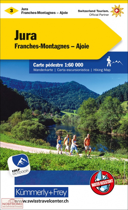 JURA - FRANCHES-MONTAGNES - AJOIE 3 | Kummerly+Frey hiking map