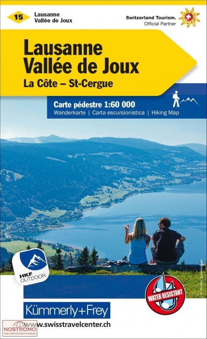 LAUSANNE - VALLÉE DE JOUX - LA CÔTE - ST-CERGUE 15 | Kummerly+Frey hiking map