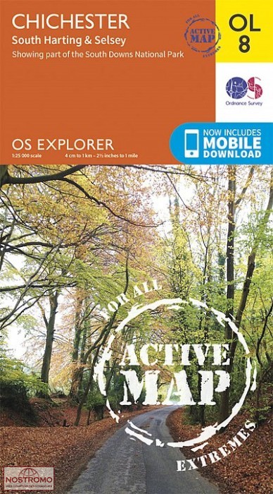 OL08 CHICHESTER - SOUTH HARTING & SELSEY | OS hiking map