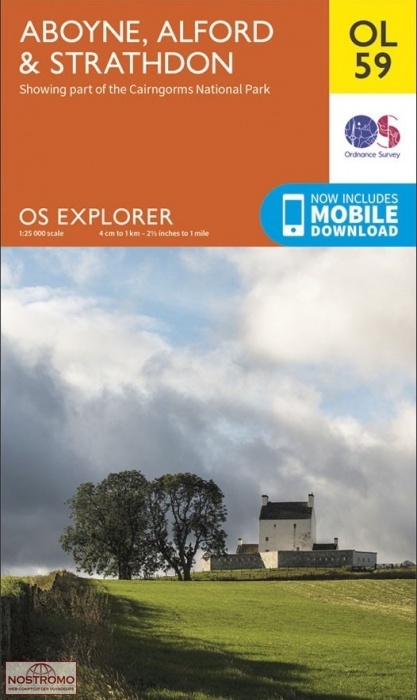 OL59 ABOYNE, ALFORD & STRATHDON | OS hiking map