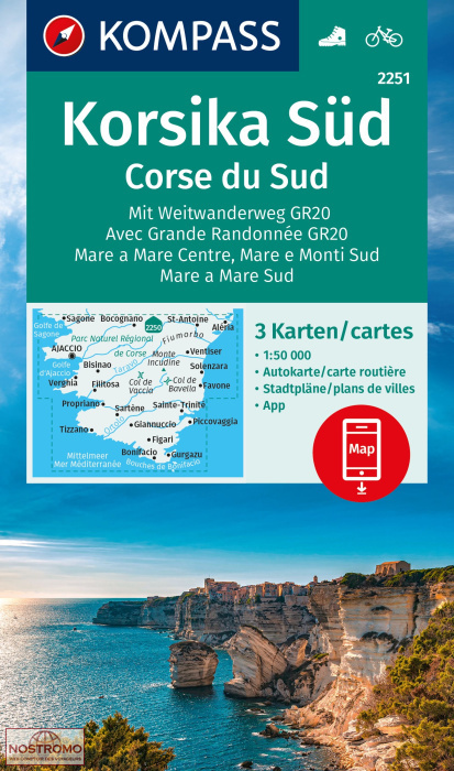 2251 SOUTHERN CORSICA | Kompass hiking maps