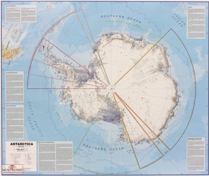 ANTARCTICA | Maps International wall map