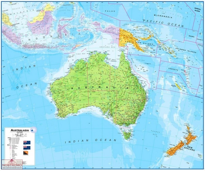 AUSTRALASIA | Maps International wall map