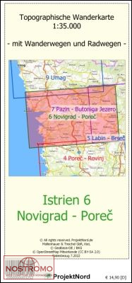 ISTRIE 6 : NOVIGRAD - POREČ | carte topographique Projektnord