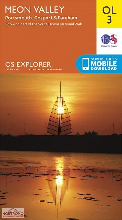 OL03 MEON VALLEY - PORTSMOUTH, GOSPORT & FAREHAM | OS hiking map