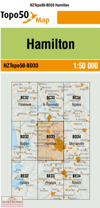 BD33 HAMILTON | carte topographique LINZ