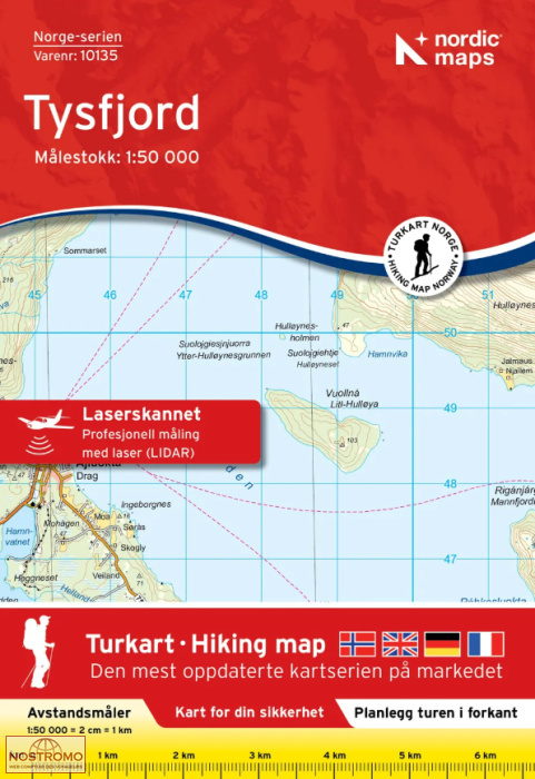 10135 TYSFJORD | carte topographique Nordic Maps