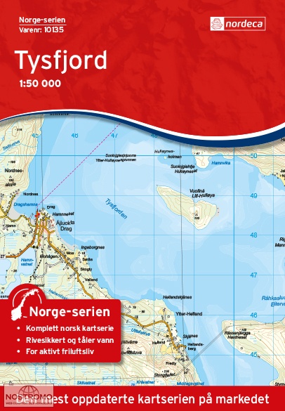10135 TYSFJORD | carte topographique Nordeca