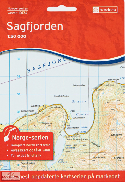 10134 SAGFJORDEN | carte topographique Nordeca