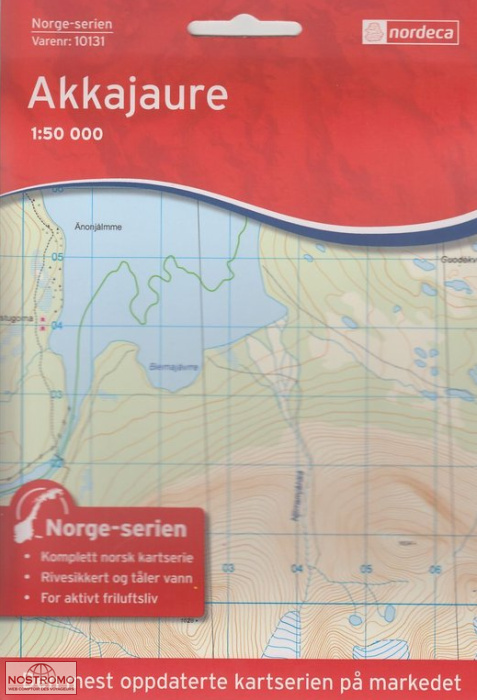 10131 AKKAJAURE | carte topographique Nordeca