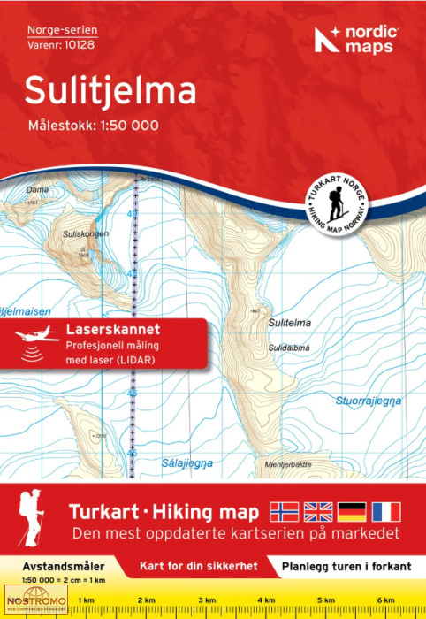 10128 SULITJELMA | carte topographique Nordic Maps