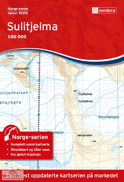 10128 SULITJELMA | carte topographique Nordeca
