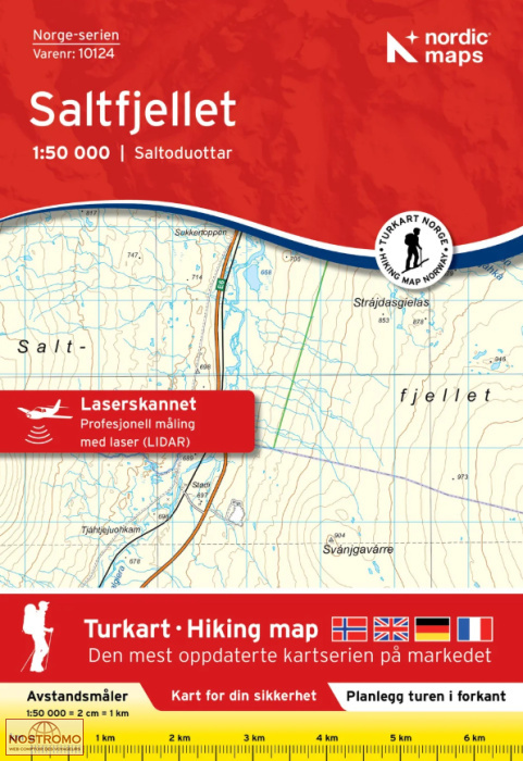 10124 SALTFJELLET | carte topographique Nordic Maps