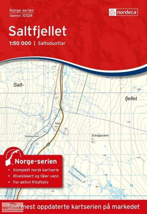 10124 SALTFJELLET | carte topographique Nordeca