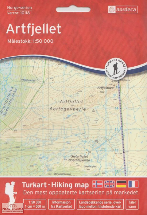 10118 ARTFJELLET | carte topographique Nordeca