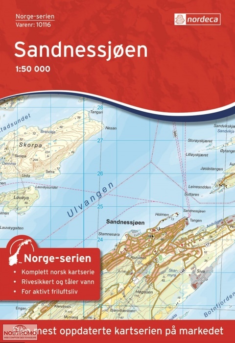 10116 SANDNESSJØEN | carte topographique Nordeca