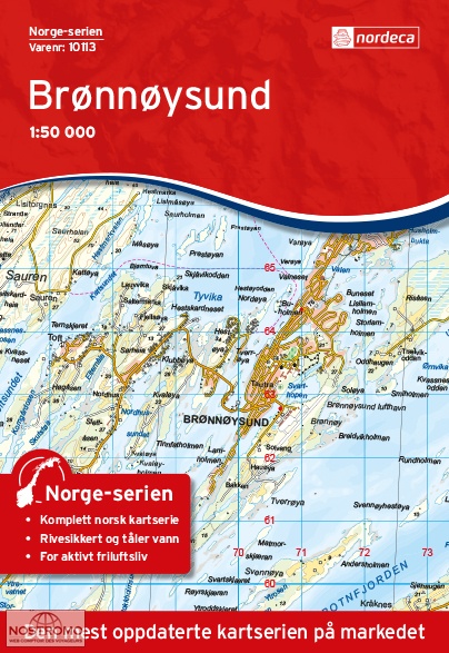 10113 BRØNNØYSUND | carte topographique Nordeca