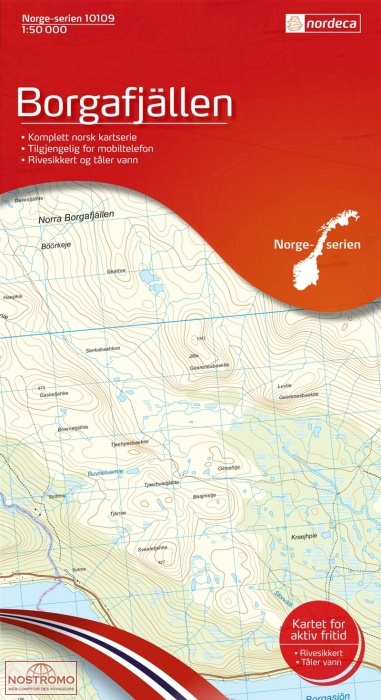 10109 BORGARFJÄLLEN | carte topographique Nordeca