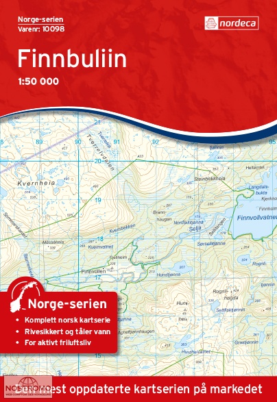 10098 FINNBULIIN | carte topographique Nordeca