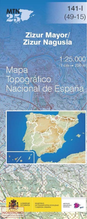 141-1 ZIZUR MAYOR/ZIZUR NAGUSIA | carte topographique CNIG