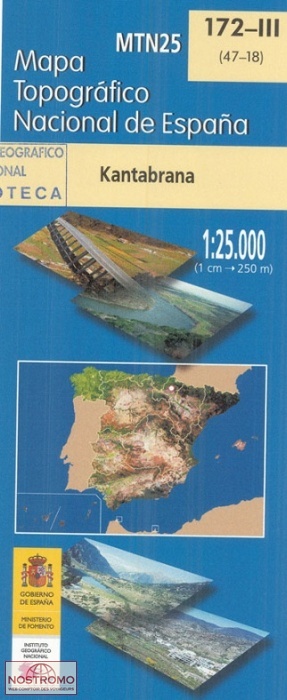 172-3 KANTABRANA | carte topographique CNIG