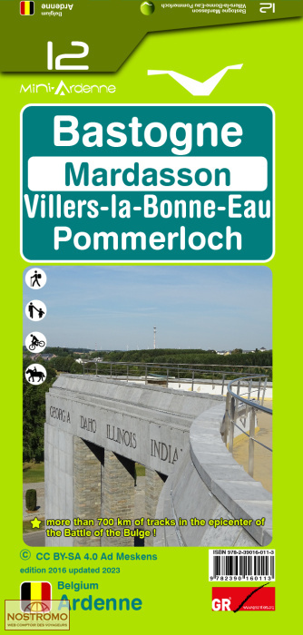 12 BASTOGNE - MARDASSON | carte de randonnée Mini-Ardenne
