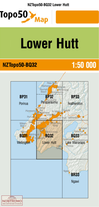 BQ32 LOWER HUTT | carte topographique LINZ