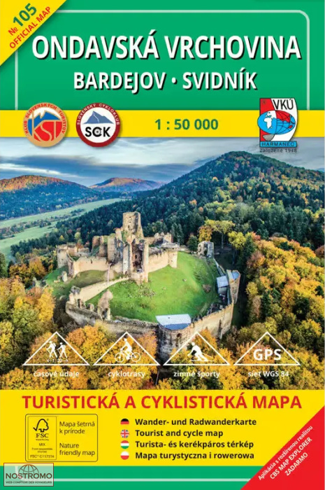 TM 105 - ONDAVSKA VRCHOVINA | VKÚ Harmanec hiking map