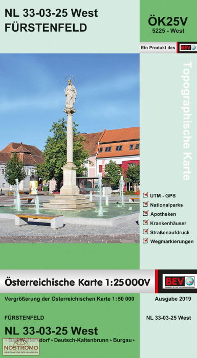 5225-WEST FÜRSTENFELD | carte topographique BEV