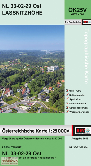 4229-OST LASSNITZHÖHE | carte topographique BEV