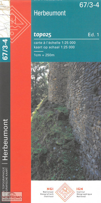 67/3-4 HERBEUMONT | carte topographique NGI/IGN