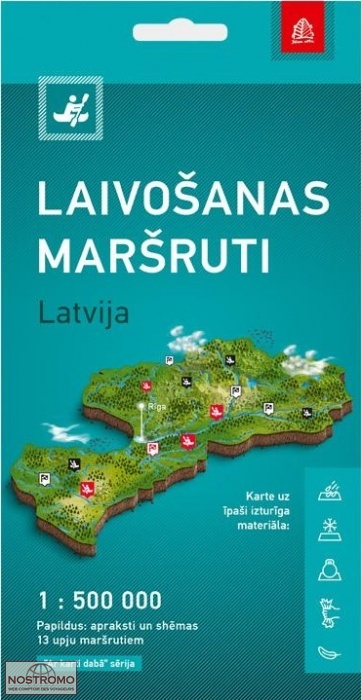 LATVIA - WATER ROUTES | Jana Seta nautical map