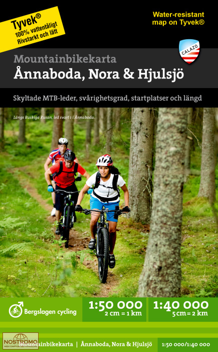 ÅNNABODA, NORA & HJULSJÖ | carte de VTT Calazo