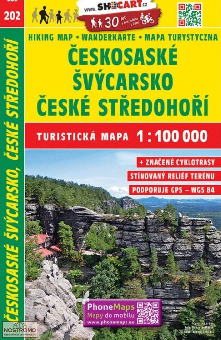 202 CESKOSASKE SVYCARSKO - CESKE STREDOHORI | carte touristique Shocart