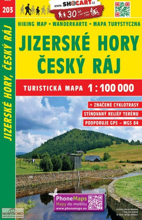 203 JIZERSKE HORY - CESKY RAJ | carte touristique Shocart