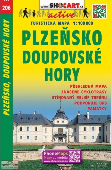 206 PLZENSKO - DOUPOVSKE HORY | carte touristique Shocart