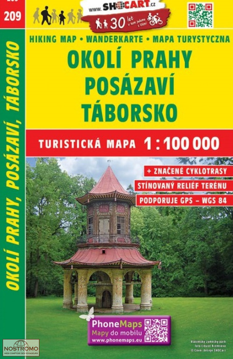 209 OKOLI PRAHY - POSAZAVI - TABORSKO | carte touristique Shocart
