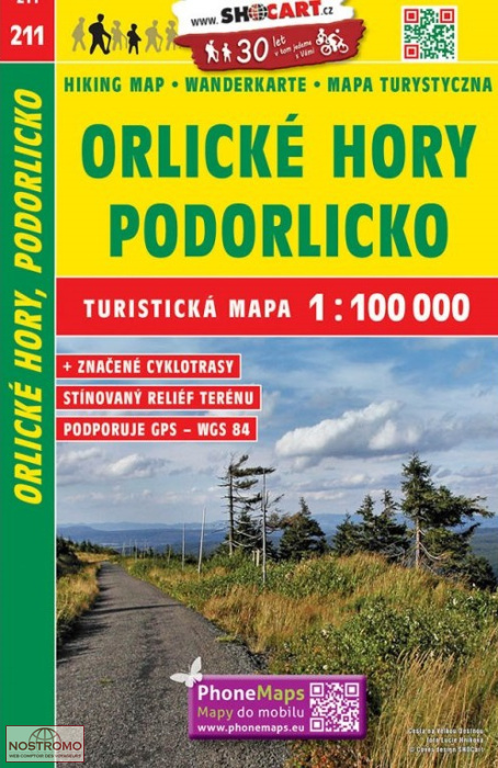 211 ORLICKE HORY - PODORLICKO | carte touristique Shocart
