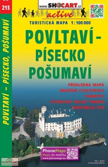 213 POVLTAVI - PISECKO - POSUMAVI | carte touristique Shocart