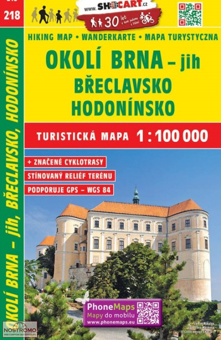 218 OKOLI BRNA JIH - BRECLAVSKO - HODONINSKO | carte touristique Shocart