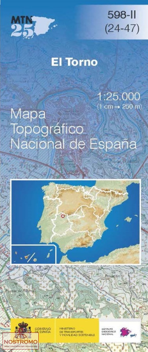 598-2 EL TORNO | carte topographique CNIG