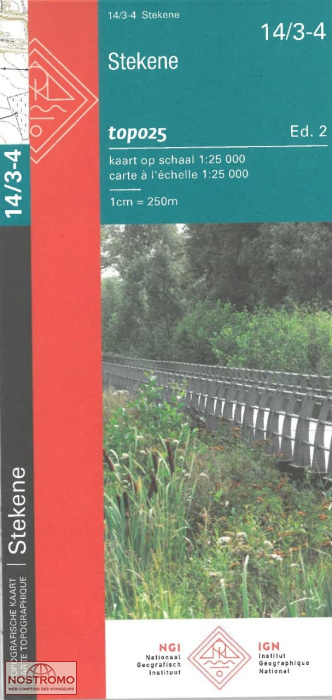 14/3-4 STEKENE | NGI/IGN topographical map